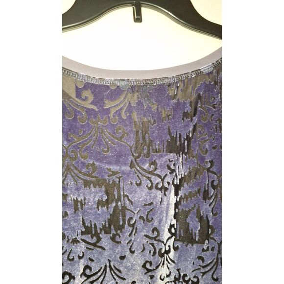 A Simply Vera Women's Velvet Burnout Top Whimsigoth Fairy Grunge Size XL As-Is - Picture 11 of 12